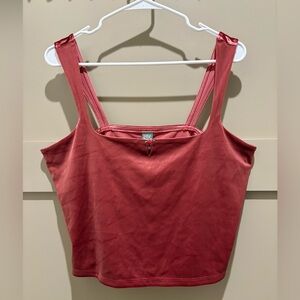 Wild Fable Velvet Rose Detail Crop Top